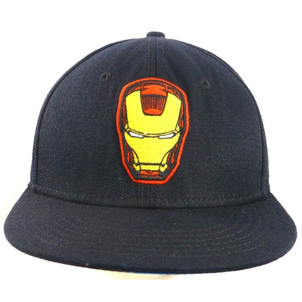 Marvel Iron Man Fitted Cap Black Adult Avengers Hat Cotton